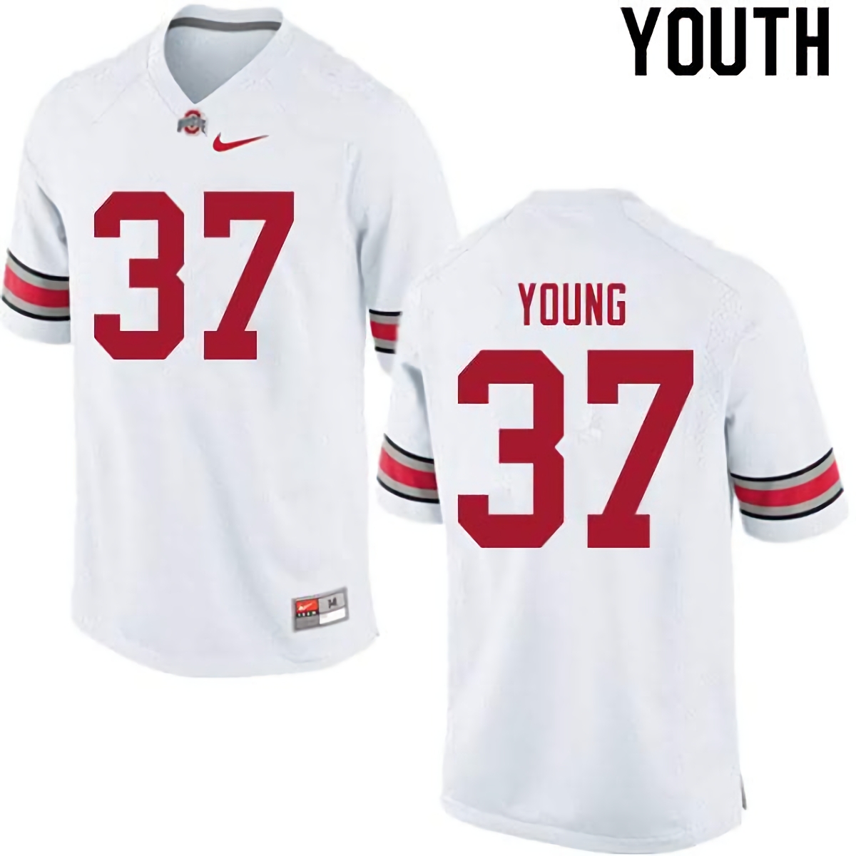 Craig Young Ohio State Buckeyes Youth NCAA #37 Nike White College Stitched Football Jersey JBU5256JD